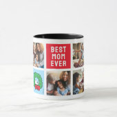 Snoopy Christmas Wreath | Mama FotoCollage Tasse (Zentrum)