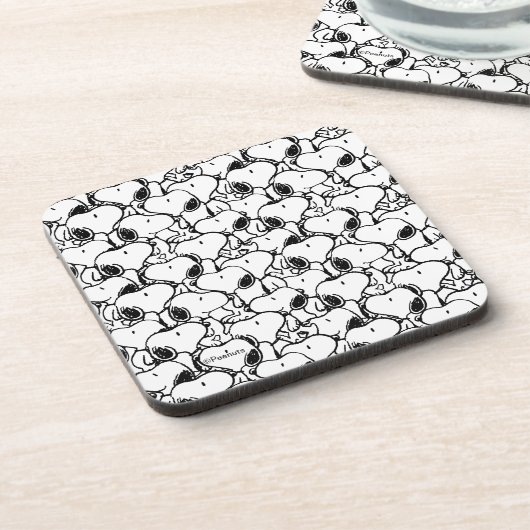 Snoopy Classic Comic Muster Getränkeuntersetzer (Linke Seite)