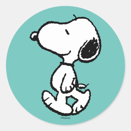 Snoopy Classic Comic Runder Aufkleber (Vorderseite)