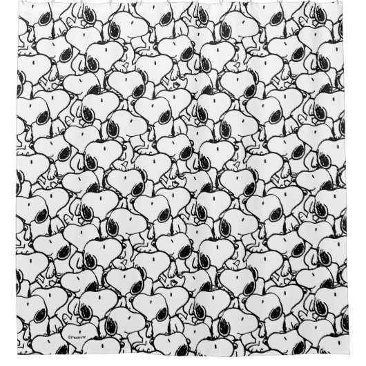 Snoopy Classic Comics Pattern Duschvorhang (Vorderseite)