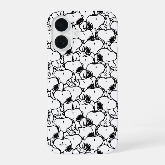 Snoopy Classic Comics Pattern iPhone 16 Hülle (Rückseite)