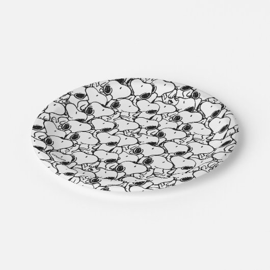 Snoopy Classic Comics Pattern Pappteller (Schrägansicht)