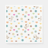 Snoopy Colorful Hearts Pattern Serviette (Vorderseite)