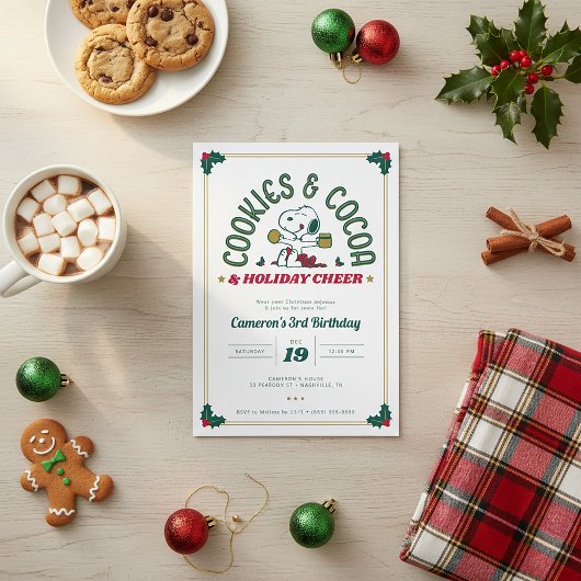 Snoopy | Cookies & Kakao Geburtstag Einladung