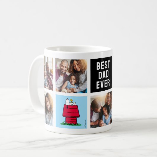 Snoopy Doghouse | Bester Vater - FotoCollage Kaffeetasse (Vorderseite Links)