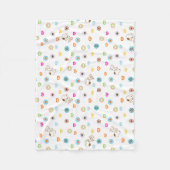 Snoopy farbenfrohe Herzmuster Fleecedecke (Vorderseite)