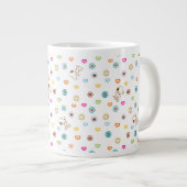 Snoopy farbenfrohe Herzmuster Jumbo-Tasse (Vorderseite Rechts)