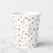 Snoopy farbenfrohe Herzmuster Pappbecher (Rechts)