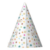 Snoopy farbenfrohe Herzmuster Partyhütchen (Rückseite)