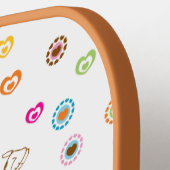 Snoopy farbenfrohe Herzmuster Pickleball Schläger (Linke Seite)