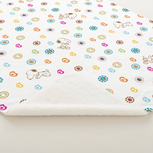 Snoopy farbenfrohe Herzmuster Sherpadecke (3/4)