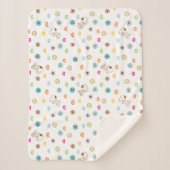 Snoopy farbenfrohe Herzmuster Sherpadecke (Vorderseite)