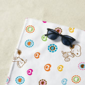 Snoopy farbenfrohe Herzmuster Strandtuch (Beispiel)