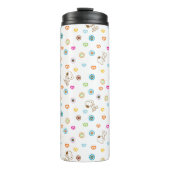 Snoopy farbenfrohe Herzmuster Thermosbecher (Vorderseite)