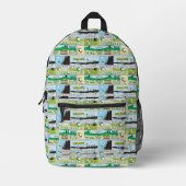 Snoopy & Friends | Go-Camping Bedruckter Rucksack (Vorderseite)