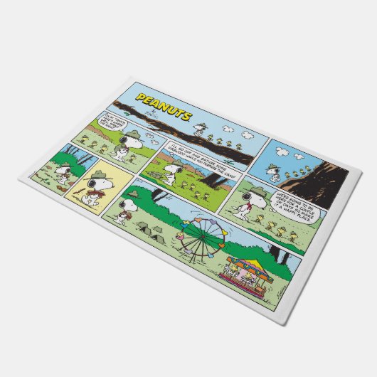 Snoopy & Friends | Go-Camping Fußmatte (Schrägansicht)