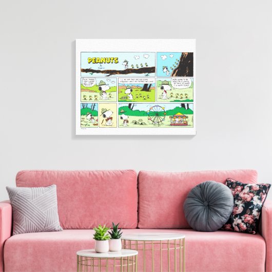 Snoopy & Friends | Go-Camping Leinwanddruck (Insitu (Wohnzimmer))