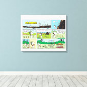 Snoopy & Friends | Go-Camping Leinwanddruck (Insitu (Holzboden))