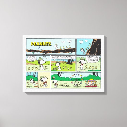 Snoopy & Friends | Go-Camping Leinwanddruck (Vorderseite)