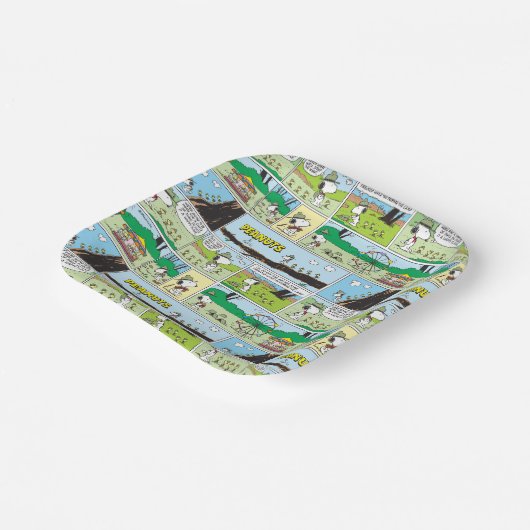 Snoopy & Friends | Go-Camping Pappteller (Gewinkelt)