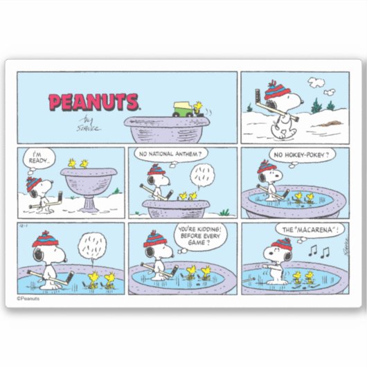 Snoopy & Friends Hockey Game Aufkleber (Vorderseite)