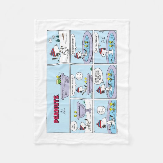 Snoopy & Friends Hockey Game Fleecedecke (Vorderseite)