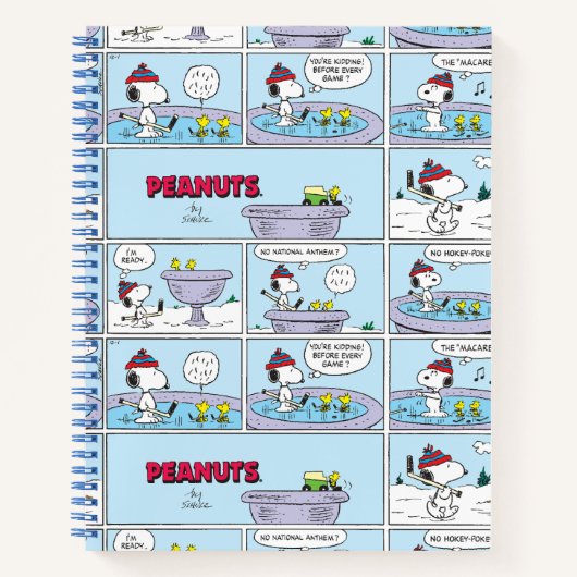 Snoopy & Friends Hockey Game Notizblock (Vorderseite)
