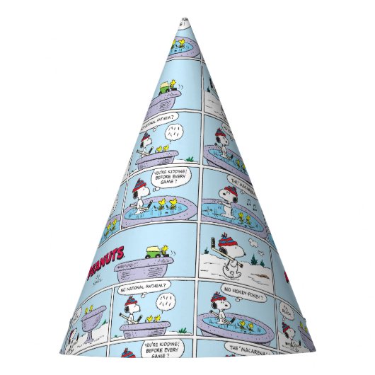 Snoopy & Friends Hockey Game Partyhütchen (Vorderseite)