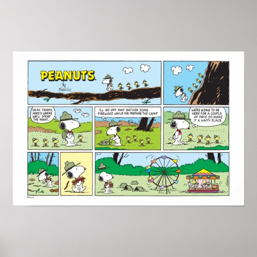 Snoopy & Friends | Lass uns campen Poster (Vorne)