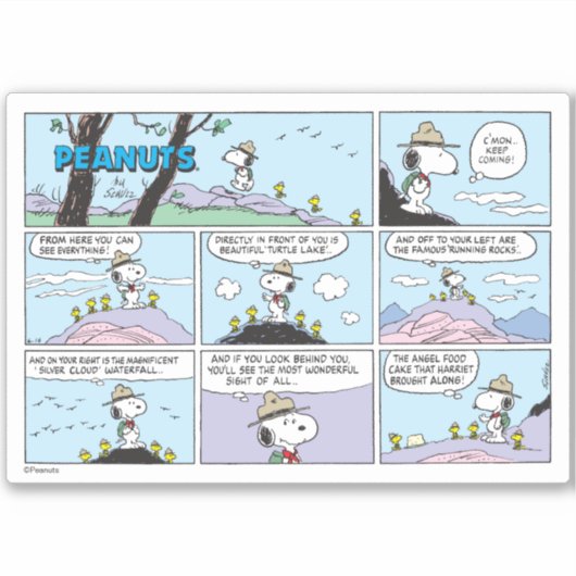 Snoopy & Friends | Wandern Aufkleber (Vorderseite)