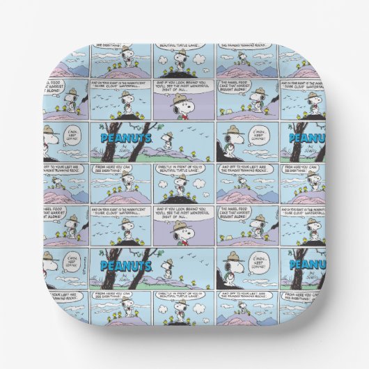 Snoopy & Friends | Wandern Pappteller (Vorderseite)
