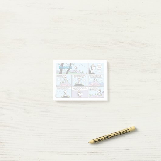 Snoopy & Friends | Wandern Post-it Klebezettel (Auf Schreibtisch)
