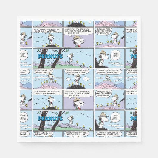 Snoopy & Friends | Wandern Serviette (Vorderseite)