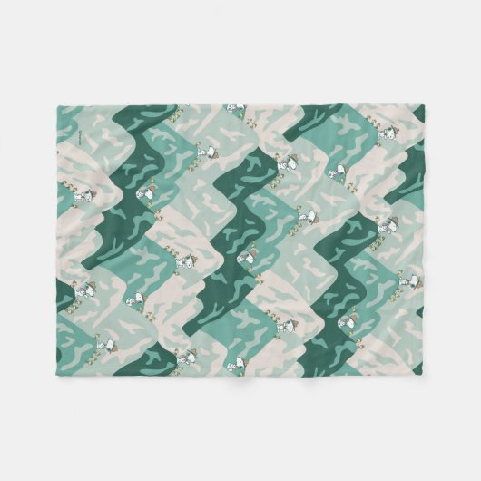 Snoopy Großes Outdoor Muster Fleecedecke (Vorderseite (Horizontal))