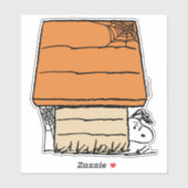 Snoopy Halloween Spider Web Doghouse Aufkleber (Blatt)