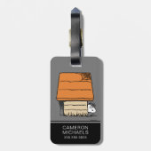 Snoopy Halloween Spider Web Doghouse Gepäckanhänger (Rückseite vertikal)