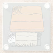 Snoopy Halloween Spider Web Doghouse Glasuntersetzer (Rückseite)