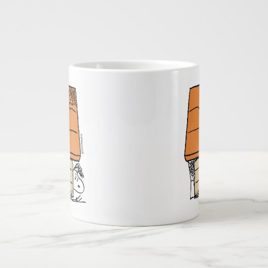 Snoopy Halloween Spider Web Doghouse Jumbo-Tasse (Vorderseite)