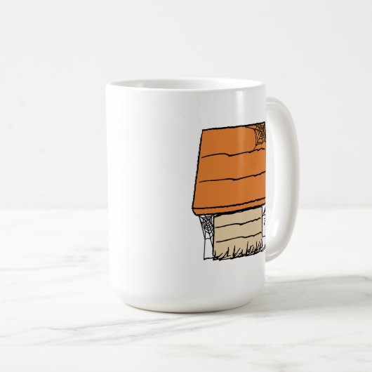 Snoopy Halloween Spider Web Doghouse Kaffeetasse (VorderseiteRechts)