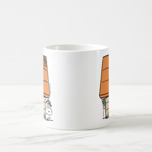 Snoopy Halloween Spider Web Doghouse Kaffeetasse (Mittel)