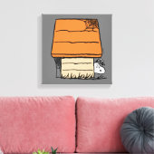 Snoopy Halloween Spider Web Doghouse Leinwanddruck (Insitu (Wohnzimmer))