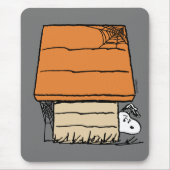 Snoopy Halloween Spider Web Doghouse Mousepad (Vorne)