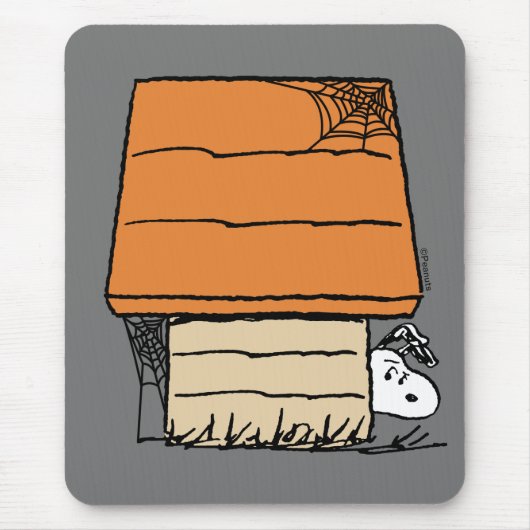 Snoopy Halloween Spider Web Doghouse Mousepad (Vorne)