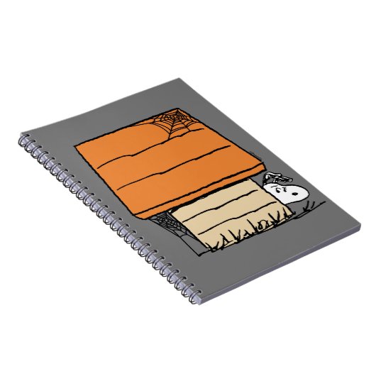 Snoopy Halloween Spider Web Doghouse Notizblock (Rechte Seite)