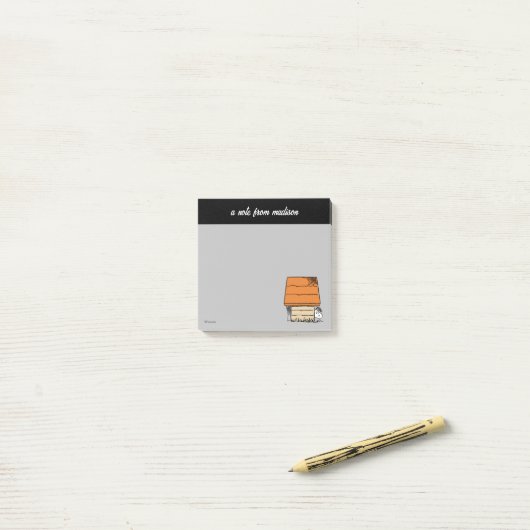 Snoopy Halloween Spider Web Doghouse Post-it Klebezettel (Auf Schreibtisch)