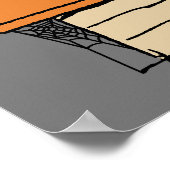 Snoopy Halloween Spider Web Doghouse Poster (Ecke)