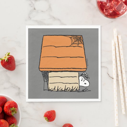 Snoopy Halloween Spider Web Doghouse Serviette (Beispiel)