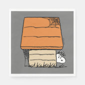 Snoopy Halloween Spider Web Doghouse Serviette (Vorderseite)