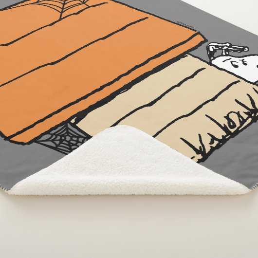 Snoopy Halloween Spider Web Doghouse Sherpadecke (3/4)