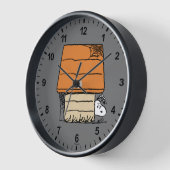 Snoopy Halloween Spider Web Doghouse Uhr (Winkel)